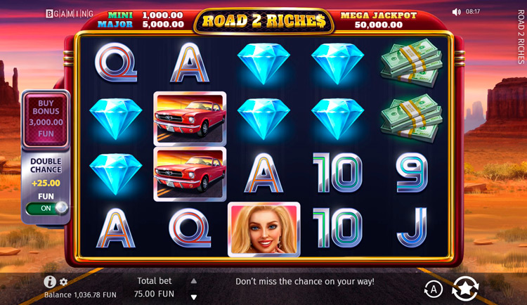 Внешний вид игрового автомата Road 2 Riches